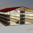 Быстровозводимый (Обшитый) склад 12000*25000*8000мм  3 яруса - uralbiznesstroi.ru – Краснодар