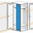 Шкаф гардеробный двухсекционный (Две двери) 1850*500*600 S-0,7мм - uralbiznesstroi.ru – Краснодар