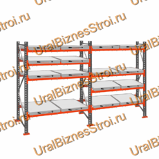 Стеллаж с выкатными платформами  2000*3600*1050 4 яруса 16 платформ - uralbiznesstroi.ru – Краснодар