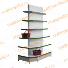 Стеллаж островной с торцевыми полками 2350*500*1000 6 полок - uralbiznesstroi.ru – Краснодар