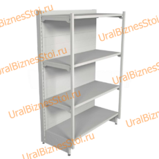 Торговый пристенный стеллаж с передней стойкой 1450*300*900 4 полки - uralbiznesstroi.ru – Краснодар