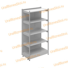 Торговый пристенный стеллаж с передней стойкой 1950*500*900 5 полок - uralbiznesstroi.ru – Краснодар