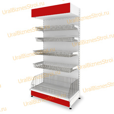 Торговый стеллаж с корзиной 2350*500*600 - uralbiznesstroi.ru – Краснодар
