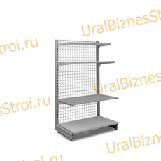 Торговый пристенный стеллаж сеткой 1950*400*1000 4 полки - uralbiznesstroi.ru – Краснодар