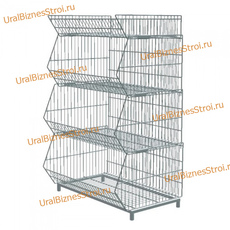 Горка из корзин (КОШ) складная, 3+1 облегченная - uralbiznesstroi.ru – Краснодар