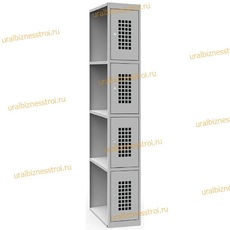  Шкаф сумочный разборный 400х500х1850 (ШхГхВ) 4-ячеечный 1х секционный S-0,7мм (дополнительная секция) - uralbiznesstroi.ru – Краснодар