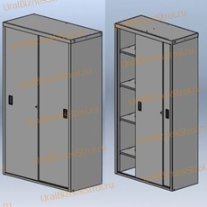 Шкаф архивный купе 2000*2000*450 двухсекционный 2 раздвижные двери - uralbiznesstroi.ru – Краснодар