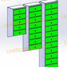 Ящик почтовый 1100*200*320 наклонный - uralbiznesstroi.ru – Краснодар