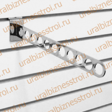 F 106 Кронштейн наклонный с 11-ю отверстиями, 400 мм., хром - uralbiznesstroi.ru – Краснодар