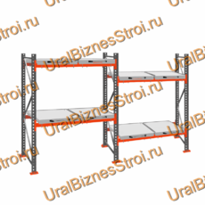Стеллаж с выкатными платформами  3000*3600*1050 2 яруса 8 платформ - uralbiznesstroi.ru – Краснодар
