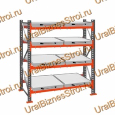 Стеллаж с выкатными платформами  2500*1800*1050 4 яруса 8 платформ - uralbiznesstroi.ru – Краснодар