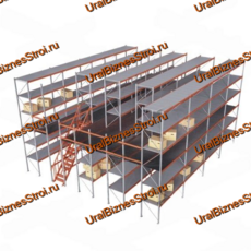 Мезонинный стеллаж 32м*30м 2 этажа 1920 м2 - uralbiznesstroi.ru – Краснодар