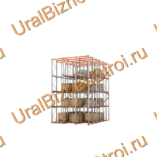 Стеллаж набивной паллетный (7000х4540х8000 мм), 3 линии, 4 яруса - uralbiznesstroi.ru – Краснодар