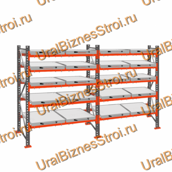 Стеллаж с выкатными платформами  2500*3600*1050 5 яруса 20 платформ - uralbiznesstroi.ru – Краснодар