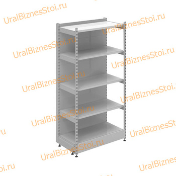 Торговый пристенный стеллаж с передней стойкой 1950*500*900 5 полок - uralbiznesstroi.ru – Краснодар