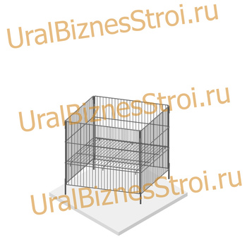Корзина для распродаж усиленная, с регулируемым донышком 750х750х800 - uralbiznesstroi.ru – Краснодар