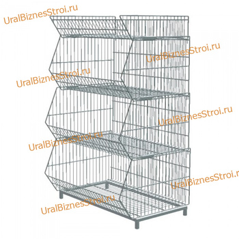 Горка из корзин (КОШ) складная, 3+1 облегченная - uralbiznesstroi.ru – Краснодар