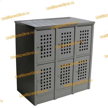  Шкаф сумочный разборный 915х500х970 (ШхГхВ) 6-ячеечный (стол-тумба из нержавайки) - uralbiznesstroi.ru – Краснодар
