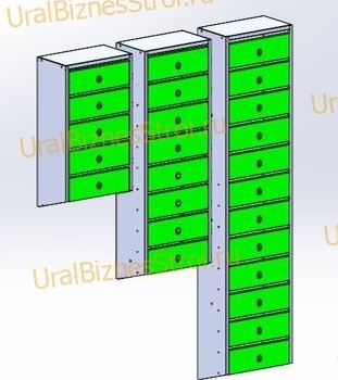 Ящик почтовый 1100*200*320 наклонный - uralbiznesstroi.ru – Краснодар