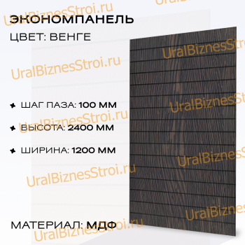 Экономпанель 1200*2400 венге (вертикально) - uralbiznesstroi.ru – Краснодар