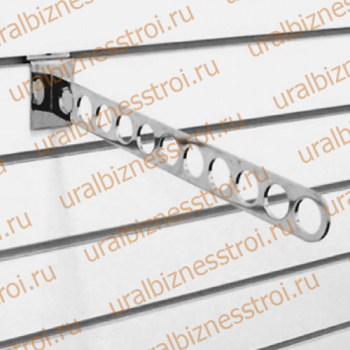 F 106 Кронштейн наклонный с 11-ю отверстиями, 400 мм., хром - uralbiznesstroi.ru – Краснодар
