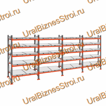Стеллаж с выкатными платформами  3000*7200*1050 5 ярусов 40 платформ - uralbiznesstroi.ru – Краснодар