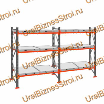 Стеллаж с выкатными платформами  2500*3600*1050 3 яруса 12 платформ - uralbiznesstroi.ru – Краснодар
