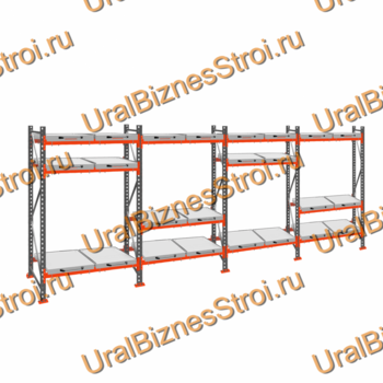 Стеллаж с выкатными платформами  2500*7200*1050 3 яруса 24 платформы - uralbiznesstroi.ru – Краснодар
